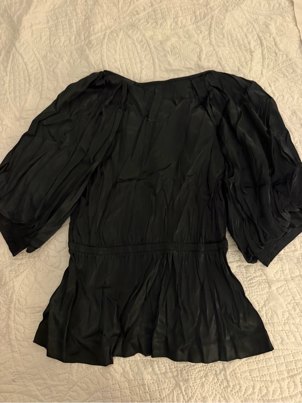 Madewell Black Satin Blouse - Picture 3 of 3